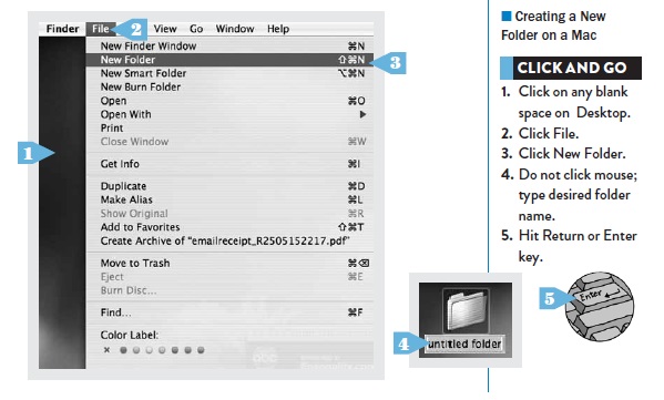 create new folder on mac without a mouse